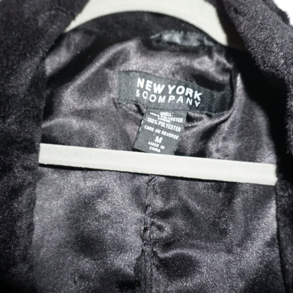 Black fur coat